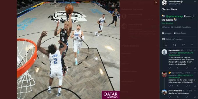 Die Brooklyn Nets haben zum achten Mal in Folge gewonnen. brooklyn Nets