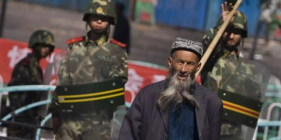 Die EU belegt mehrere Chinesen wegen der Unterdrückung der Uiguren mit Sanktionen (Archiv). Foto: Diego Azubel/epa/dpa