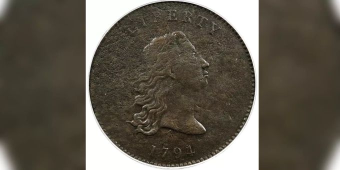 Eine der ersten US-Dollarmünzen aus dem Jahr 1794. Dollarmünze
