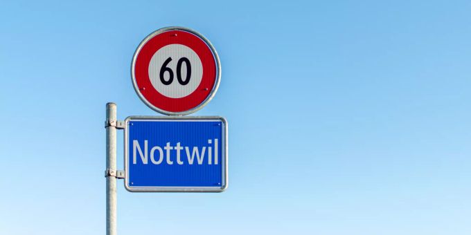 Ortsschild der Gemeinde Nottwil. Ortsschild der Gemeinde Nottwil.