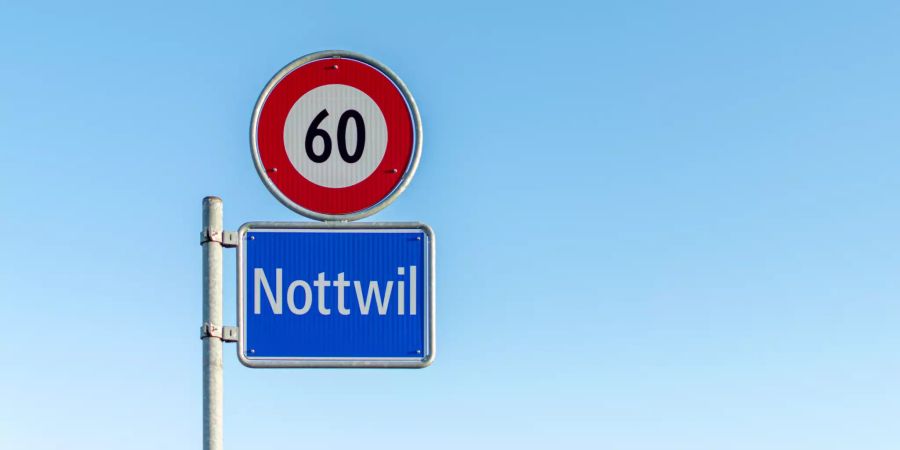 Ortsschild der Gemeinde Nottwil.