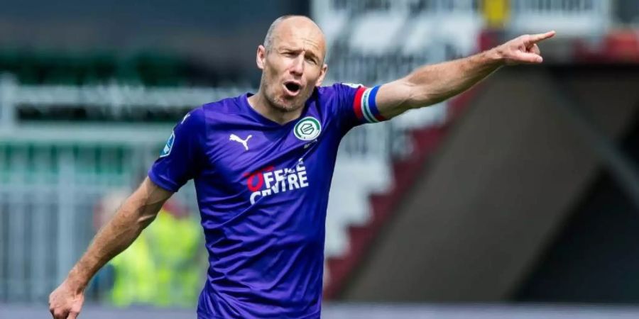 Hört endgültig auf mit dem Profifussball: Arjen Robben. Foto: Cor Lasker/ANP/dpa