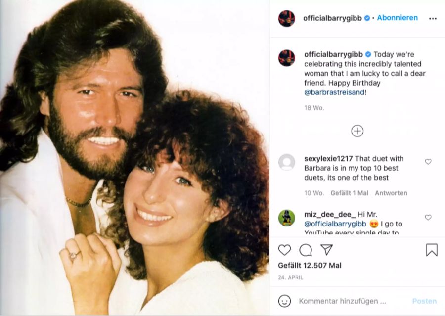 Barry Gibb Barbra Streisand