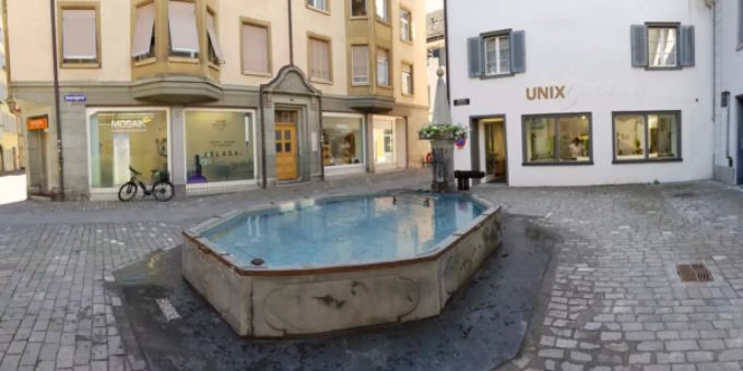 Storchenbrunnen wird zum «Gigerbrunnen». Stadt Chur
