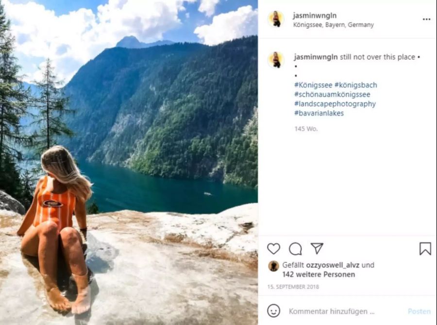 Der idyllische Gumpen beim Königsbach-Wasserfall in Bayern ist für Touristen gesperrt worden.