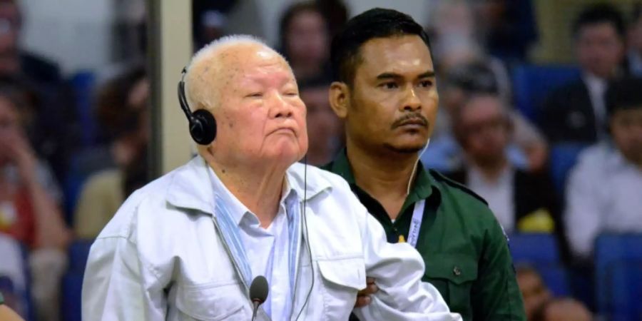 Khieu Samphan bei seiner Verurteilung 2018