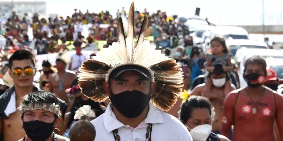 Protest von indigener Bevölkerung in Brasilien