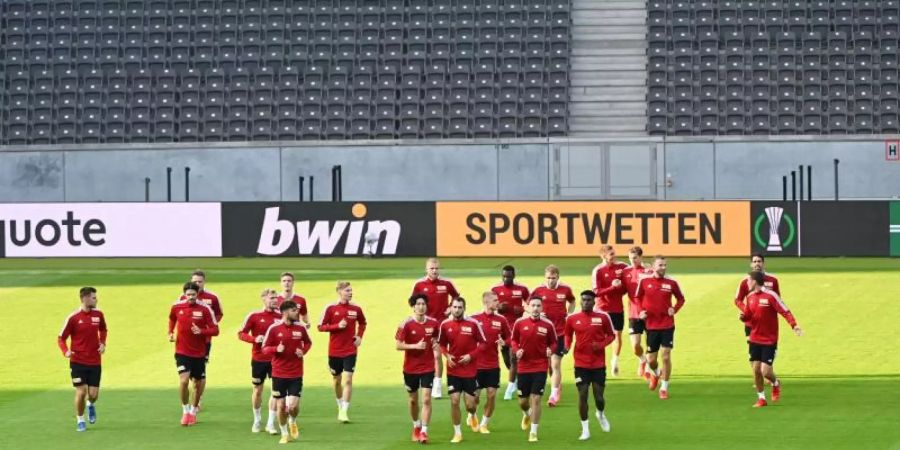 Union Berlin will im Olympiastadion gegen Maccabi Haifa unbedingt punkten. Foto: Matthias Koch/dpa