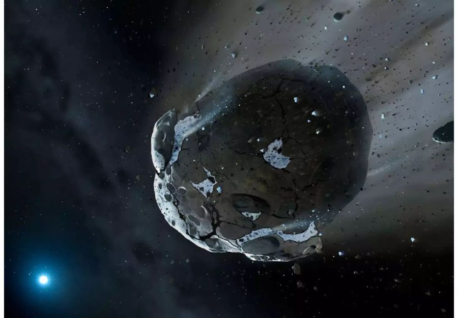 Kometen bombardierten vor Milliarden von Jahren die Ur-Erde – ein Glücksfall für das Leben auf unserem Heimatplaneten. Im Bild eine künstlerische Darstellung eines Eis-Asteroiden. Bild: flickr
