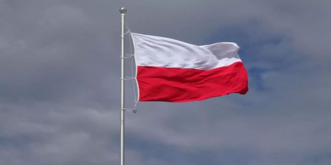 Die Flagge von Polen.