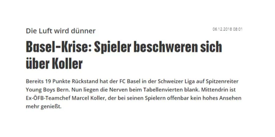 Die «Krone» äussert sich vergleichsweise zurückhaltend.