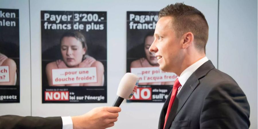 SVP-Nationalrat Christian Imark während eines Interviews.