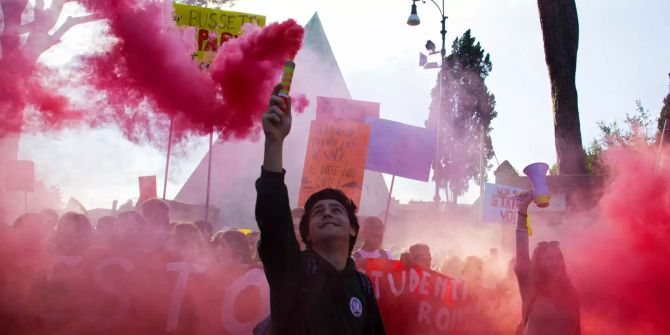 Bildungs-Demonstration in Italien.