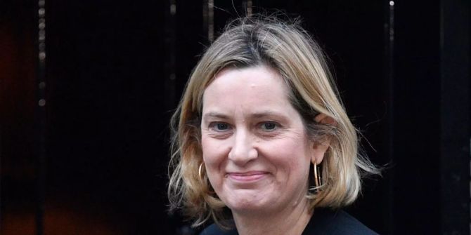 Amber Rudd verlässt die Downingstreet 10.