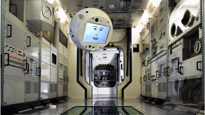 Der perfekte Kollege: Roboter Cimon ist seriös und konzentriert bei der Arbeit, freundlich und humorvoll im persönlichen Gespräch.
Bild: Airbus Der perfekte Kollege: Roboter Cimon ist seriös und konzentriert bei der Arbeit, freundlich und humorvoll im persönlichen Gespräch.
Bild: Airbus