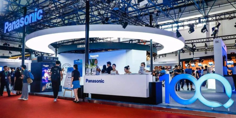 Der Messestand des Elektronikkonzerns Panasonics an der internationalen Ausstellung für Radio, TV und Film in Peking.