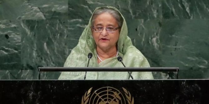 Scheich Hasina Wajed bei der UN-Generalversammlung.