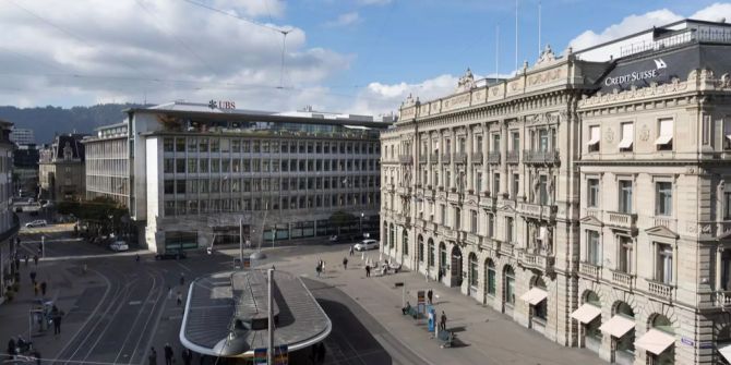 Paradeplatz in Zürich finanzplatz