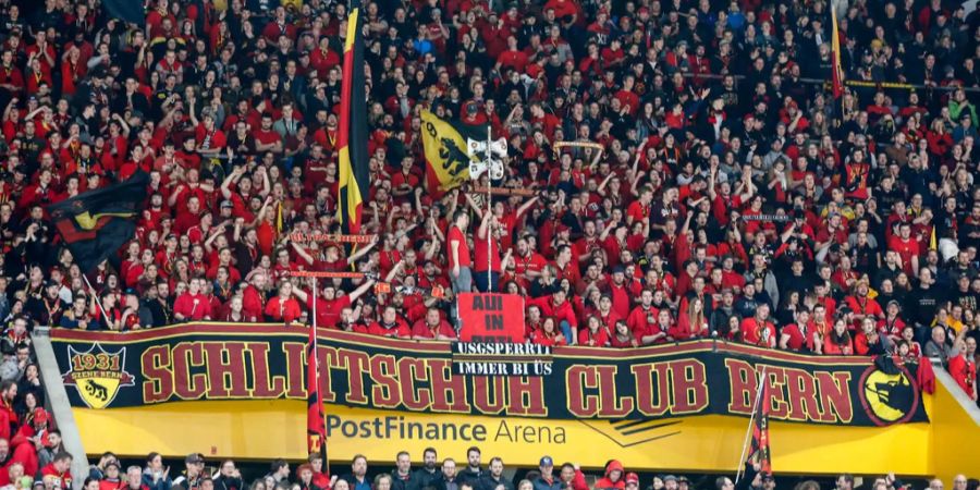 Die Fankurve des SC Bern.