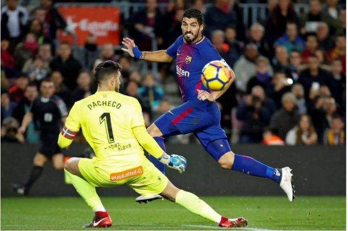 Luis Suarez traf in der 72. Spielminute. Luis Suarez traf in der 72. Spielminute.