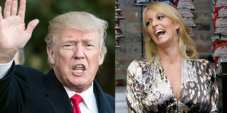 US-Präsident Donald Trump (links) und Porno-Darstellerin Stormy Daniels (rechts).