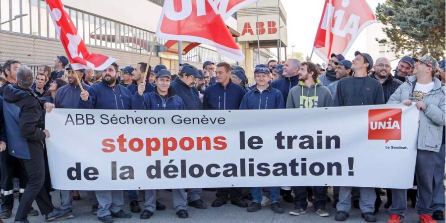 Am Dienstag streikten rund 130 Angestellte von ABB Sécheron.
