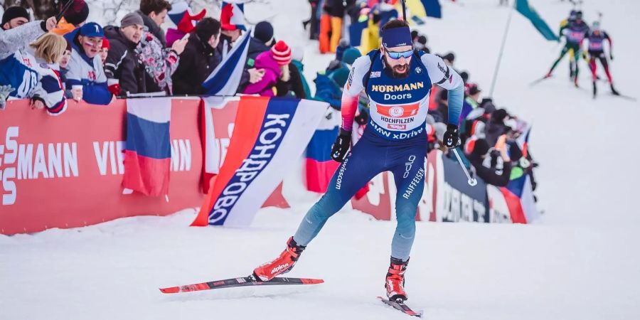 Der Walliser Biathlet Benjamin Weger.