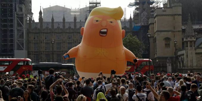 Das Trump-Baby soll den US-Präsidenten auch nach Schottland begleiten. Das Trump-Baby soll den US-Präsidenten auch nach Schottland begleiten.