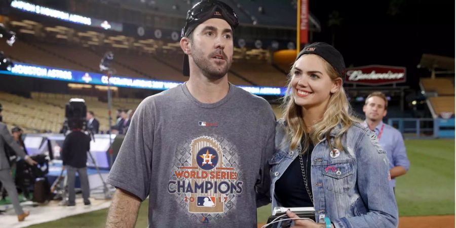 Model Kate Upton und Ehemann Justin Verlander, US-Baseballspieler.