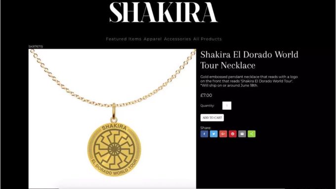 Ob Shakira weiss, was sie in ihrem Fanshop verkauft? Ob Shakira weiss, was sie in ihrem Fanshop verkauft?