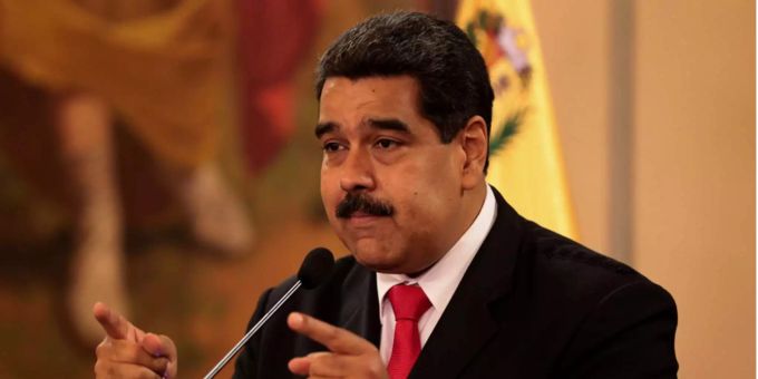 Nicolas Maduro, Präsident von Venezuela, spricht während einer landesweiten Fernsehansprache aus dem Miraflores Palast. Nicolas Maduro, Präsident von Venezuela, spricht während einer landesweiten Fernsehansprache aus dem Miraflores Palast.