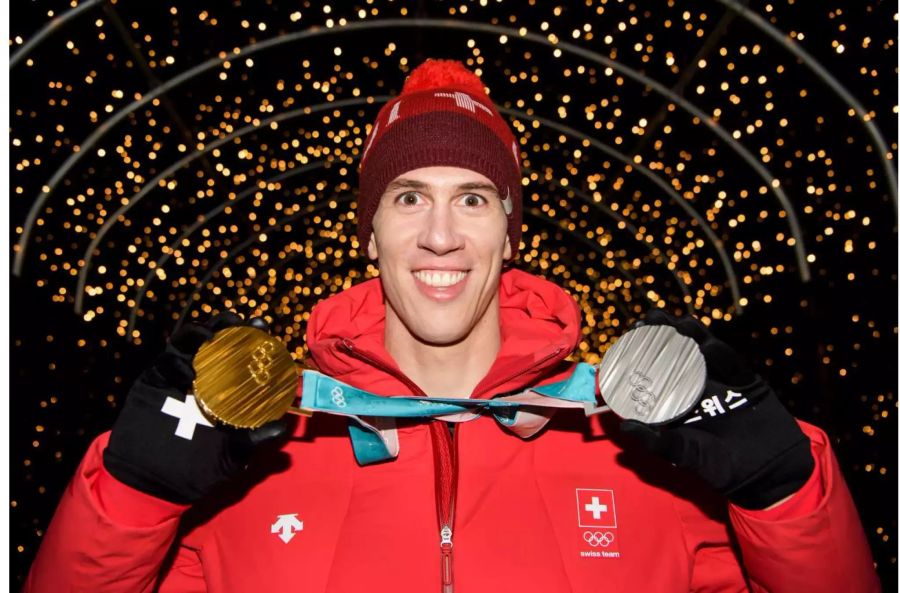 Ramon Zenhäusern, Silber im Ski Alpin Slalom.