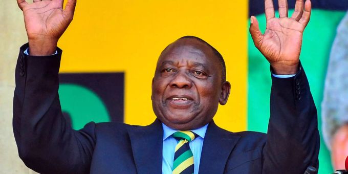 Cyril Ramaphosa, der Präsident Südafrikas. wladimir wladimirowitsch putin