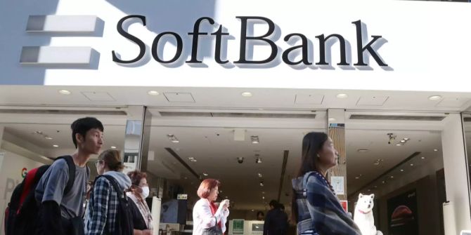 Ein Softbank-Geschäft in Japan.