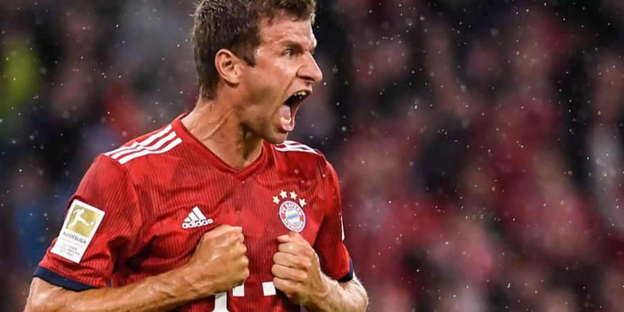 Thomas Müller bejubelt ein Tor gegen Hoffenheim.