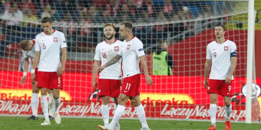 In der Nations League sind die Spieler der polnischen Nationalmannschaft über den Abstieg enttäuscht.