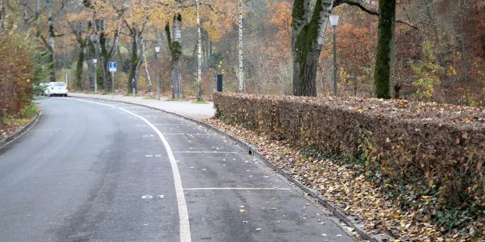 Weisse Parkfelder am Strassenrand. (Symbolbild) Weisse Parkfelder am Strassenrand. (Symbolbild)