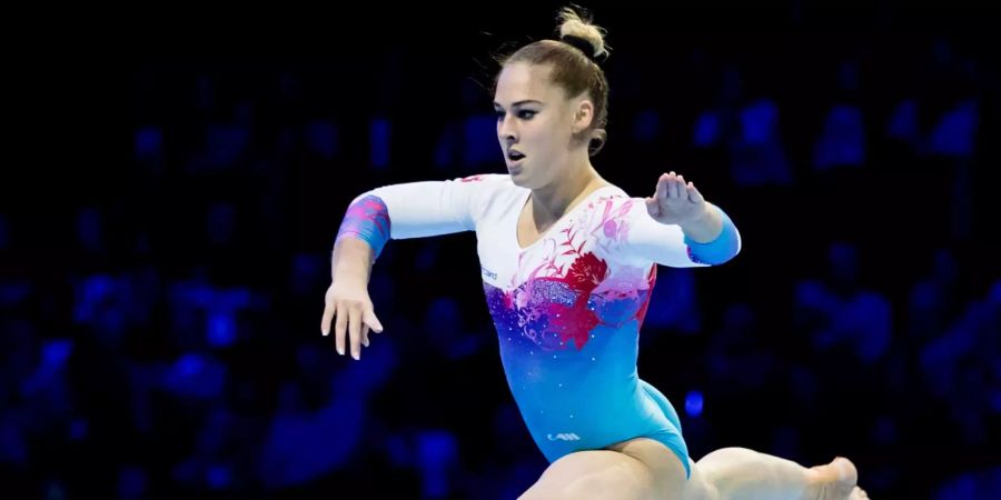 Giulia Steingruber am Swiss Cup 2017 im Hallenstadion.