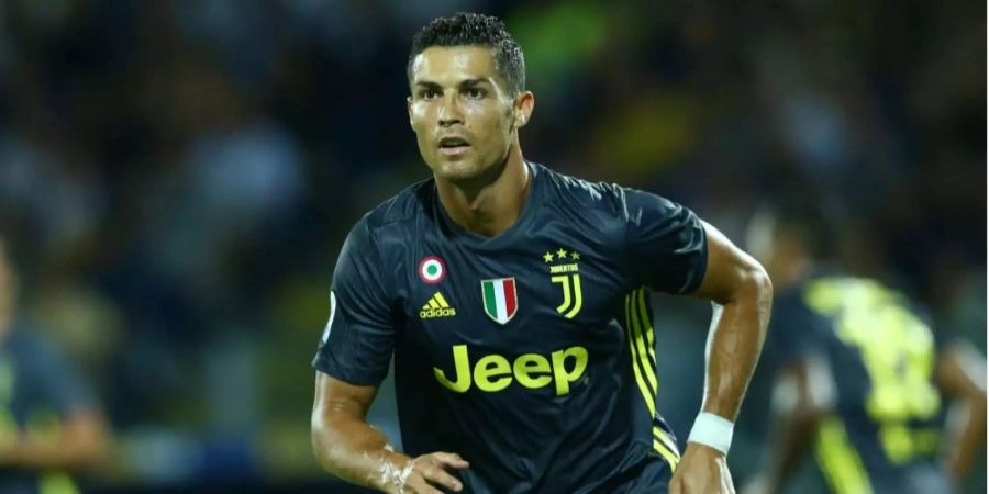 Juventus Stürmer Cristiano Ronaldo in Aktion.