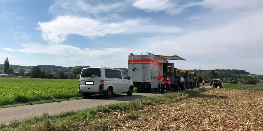 Die Polizei in Oberglatt ZH im Einsatz.