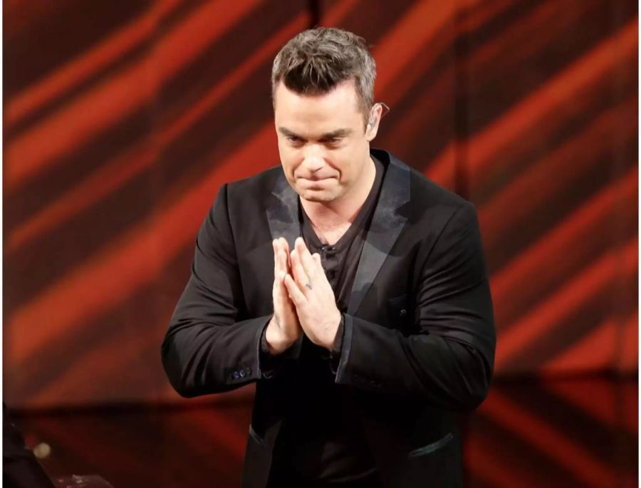 Überzeugt, dass es Ausserirdische gibt: Robbie Williams in der Sendnung  «Che Tempo che Fa» in Italien.