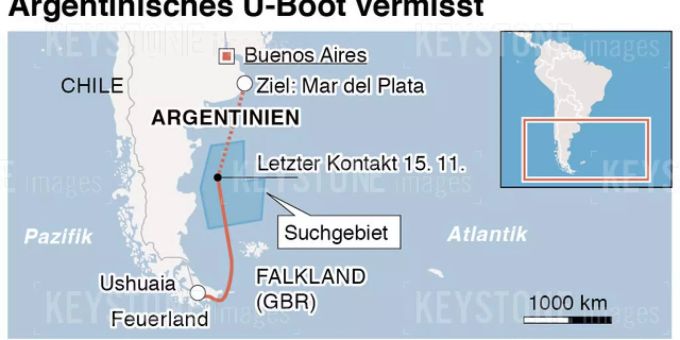 Argentinien setzt bei der Suche des verschollenen U-Boots auf Private. Argentinien setzt bei der Suche des verschollenen U-Boots auf Private.