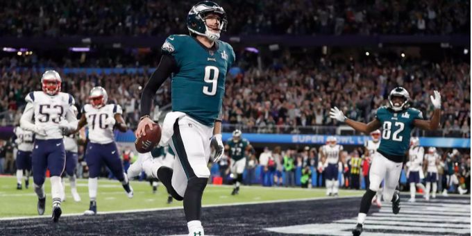 Die Philadelphia Eagles setzten sich am 4. Februar im Super Bowl gegen die New England Patriots durch. Die Philadelphia Eagles setzten sich am 4. Februar im Super Bowl gegen die New England Patriots durch.