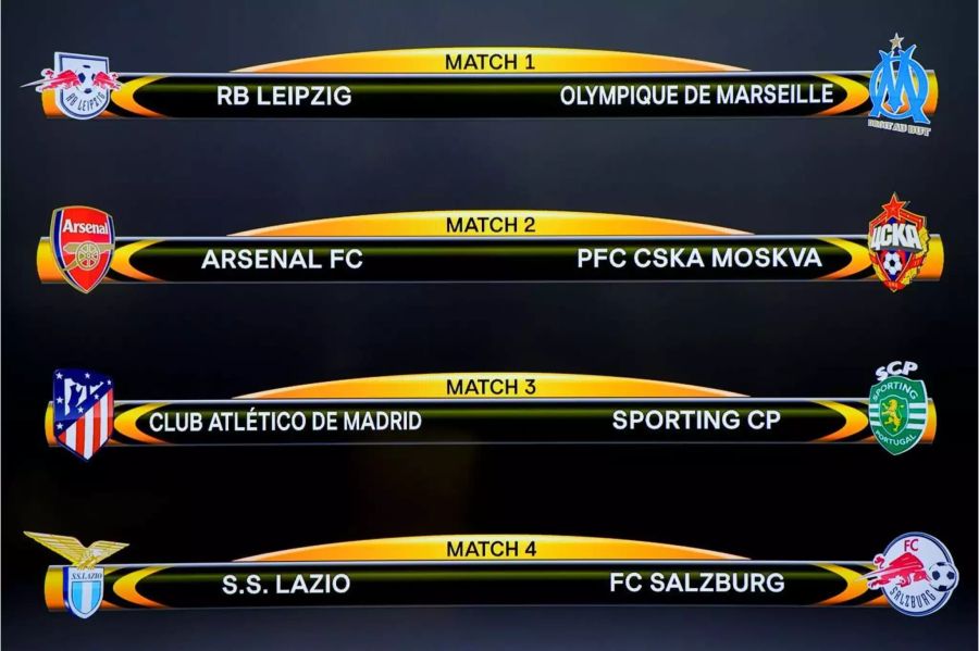 Dies sind die Viertelfinals der Europa League.