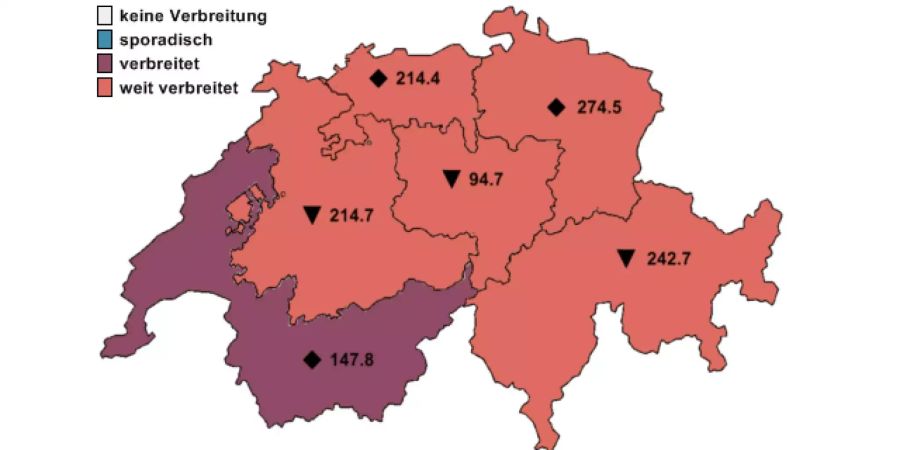 Die Grippewelle ist in der Schweiz stark verbreitet.