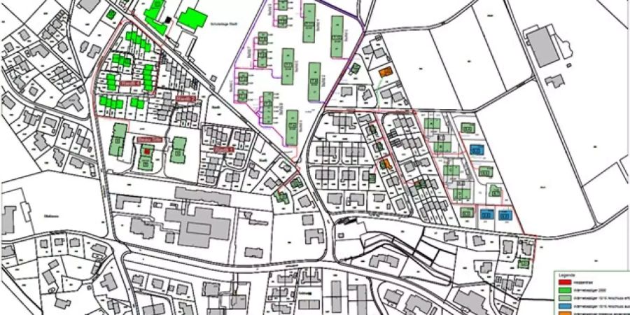 Situationsplan Wärmeverbund Riedli