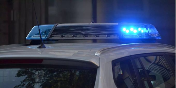Ein Baulicht der Polizei. bundesstaat der vereinigten staaten