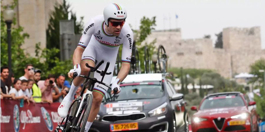 Der Niederländer Tom Dumoulin gewinnt den Prolog in Jerusalem.