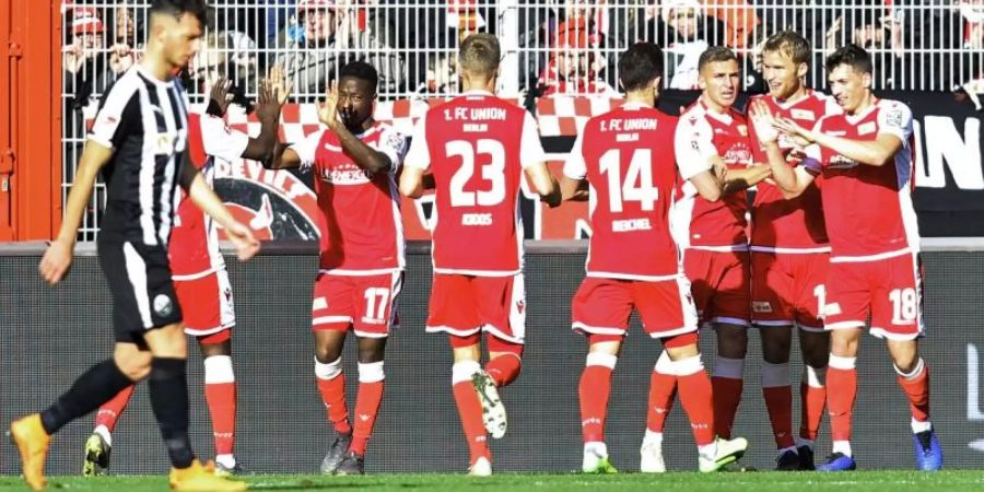 Der 1. FC Union Berlin besiegte vor knapp 20.000 Zuschauern den SV Sandhausen. Foto: Andreas Gora
