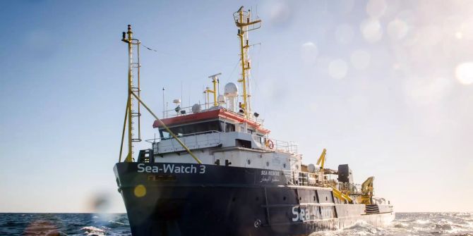 Das Schiff «Sea Watch 3» vor der libyschen Küste.